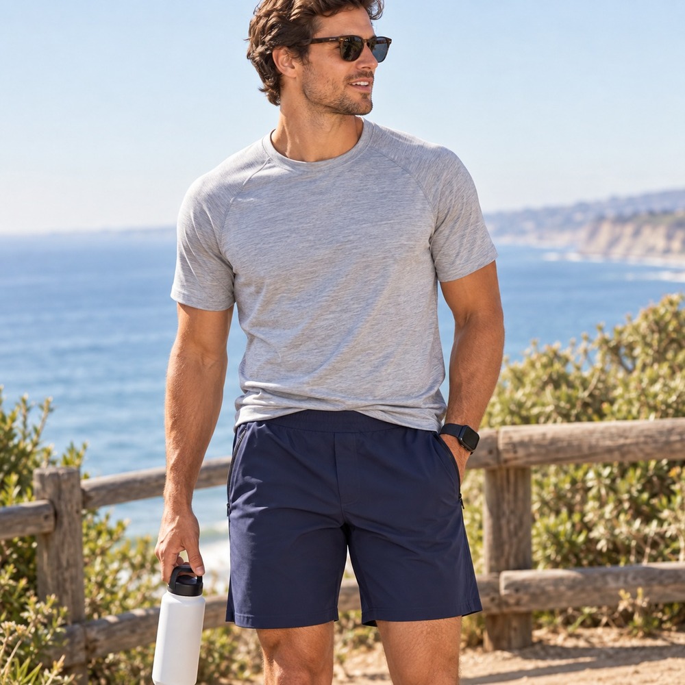 Public Rec Mens All Day Every Day Shorts 34R Navy Athleisure Quiet Luxury Golf